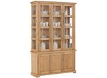 Vitrine Otto Home "Melissa", Beige (Natur), B:132Cm H:210Cm T:39Cm, Massivholz, SchräNke, Vitrine, Aus Massiver Kiefer, Fsc Zertifiziert, Breite 132 Cm