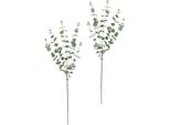 Winterliche Kunstpflanze I.Ge.A. "Kunstzweig, Eukalyptuszweig, Weihnachtsdeko", GrüN, B:23Cm H:105Cm T:18Cm, Polyester, Kunstpflanzen, Kunstblume Im 2Er Set, Dekozweig
