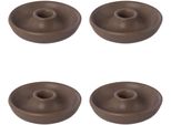 Kerzenhalter Otto Home "Stabkerzenhalter Adalena", Braun (Cafefarben), H:3Cm Ø:9Cm, Porzellan, Kerzenhalter, Kerzenhalter, Aus Porzellan, Im Nordischen Stil