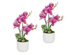 Kunstorchidee Creativ green "Orchidee Phalaenopsis", Pink (Pink, Creme), H:30Cm, Kunststoff, Kunstpflanzen, Mit Real-Touch-BlüTen