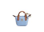 Schlüsselanhänger TOMMY HILFIGER TH CHARMS POPETTE NANO, Damen, hellblau, Leder, Nylon, Schlüsselanhänger Schlüsselanhänger, Taschen Charm, Bag Charm mit Anhänger für Einkaufchips
