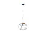 Brilliant Lampe, Sorana Pendelleuchte 1Flg TüRkis, Metall/Holz, 1X A60, E27, 40W,Normallampen (Nicht Enthalten)