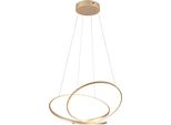 Trio Leuchten Led Pendelleuchte "Darvin, Led HäNgelampe 52W 6700 Lumen, Dimmbar, Lichtfarbe Einstellbar", Gold (Goldfarben), 1, H: 150Cm, 1 Stk., Leuchten, Cct 2300/3000/4000K Warmweiß-Kaltweiß, HöHenverstellbar Bis Max 150Cm, Led Pendelleuchte