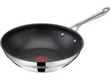 Wok Tefal "Jamie Oliver E31019 Cook Smart", Grau (Edelstahl), B:29,4Cm H:11,5Cm L:49,1Cm Ø:28Cm, Pfannen, Wok, Antihaftversiegelung, Thermo-Signal, Induktion, Ø 28 Cm