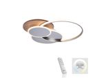 Paul Neuhaus Deckenleuchte "Palma", Braun (Holzfarben), 1, H: 7Cm, 1 Stk., Leuchten, Cct - üBer Fernbedienung, Dimmbar üBer Fernbedienung, Infrarot Inkl., Designlampe