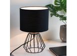 Pauleen Led Tischleuchte "Shiny Diamond", Schwarz, 1, Ø 20Cm H: 31Cm, 2 Stk., Leuchten, E27, 3Step Dimmbar, Schwarz, Draht, Stoffschirm, Led Tischleuchte