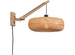 Good & Mojo Wandleuchte "Palawan", Beige (Natur), Ø 40Cm H: 43Cm, Leuchten, Wandleuchte