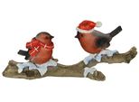 Dekofigur I.Ge.A. "VöGel Auf Baumstamm", Braun, B:23Cm H:10Cm, Polyresin, Dekofiguren, Tierfigur Auf Ast Statue Herbstdeko Winterdeko Weihnachtsdeko Deko