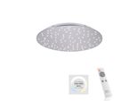Just Light Led Deckenleuchte "Sparkle", Grau (Stahlgrau), 1, Ø 48Cm, 1 Stk., Leuchten, Cct - üBer Fernbedienung, Led Sternenhimmel