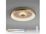Just Light Deckenleuchte "Vertigo", Braun (Messing Matt), 1, Ø 61,5Cm H: 9,5Cm, 1 Stk., Leuchten, Deckenleuchte