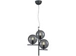 Trio Leuchten Pendelleuchte "Pure", Schwarz (Anthrazit Rauchgrau), 3, Ø 16Cm H: 150Cm, 1 Stk., Leuchten, HäNgeleuchte, HäNgelampe, Leuchtmittel Tauschbar, Pendelleuchte