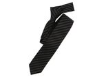 Krawatte VENTI VENTI Krawatte gestreift, Herren, schwarz, 100% Seide, Krawatten
