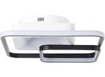 Brilliant Led Deckenleuchte "Cava", Weiß, 1, H: 11,5Cm, 1 Stk., Leuchten, 40 X 40 Cm, Dimmbar, Cct, 5000 Lm, Fernbedienung, Metall, Weiß/Schwarz, Led Deckenleuchte