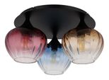 Globo Lighting Deckenleuchte "Sander", Schwarz (Schwarz Matt), 1 Stk., Leuchten, GläSer, Deckenlampe, Wohnzimmer, Esstisch, Deckenleuchte