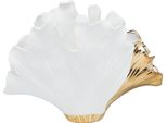 Tischvase Kare Design "Vase Ginkgo Elegance", Gold (Goldfarben), B:45Cm H:32Cm T:15Cm, Vasen