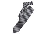 Krawatte VENTI VENTI Krawatte gestreift, Herren, grau (dunkelgrau), 100% Seide, Krawatten