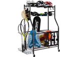 Sportgeräte Organizer - Ball-Aufbewahrungsregal - Sportausrüstung - Rollbar - Ideal für Fitness und Training - Platzsparend und mobil