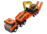 2,4-GHz-RC-Baufahrzeug mit Bagger-Set, ferngesteuertes Baufahrzeug-Modellbausatz im Maßstab 1:24 mit Sound und Licht