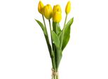Kunstblume Otto Home "TulpenbüNdel Holland Real Touch", Gelb, B:10Cm H:35Cm T:10Cm Ø:10Cm, Kunststoff, Kunstpflanzen