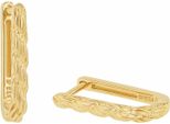 Paar Creolen Amor "Kordelkettenstruktur", Gold (Gelbgoldfarben), Ohrringe, Damen, Silber 925 (Sterlingsilber)