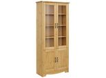 Vitrine Otto Home "Trinidad", Beige (Natur, GeöLt), SchräNke, Vitrine, 4-TüRig, Breite 85 Cm