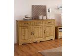 Sideboard Otto Home "Trinidad", Beige (Natur, GeöLt), B:148Cm H:89Cm T:37Cm, Sideboards, Sideboard, Kommode, Breite 148 Cm