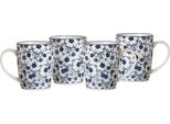 Becher Ritzenhoff & Breker "Royal Sakura", Weiß (Weiß, Blau), H:10Cm Ø:8Cm, Keramik, TrinkgefäßE, Becher, 4-Teilig