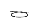 Armband Armani Exchange "Schmuck Geschenk Edelstahl Polyester Armschmuck", Schwarz (Edelstahlfarben, Schwarz), ArmbäNder, Damen, 24,5Cm, Edelstahl Polyester, Edelstahl, Polyester, Armband
