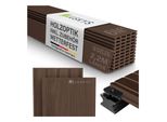 Juskys WPC Terrassendielen 6 M² – 220 Cm Dielen, Wetterfest Inkl. Unterkonstruktion – Braun