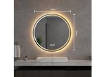 360Home LED-Spiegel Badezimmer Spiegel Smart Spiegel Anti-Beschlag Spiegel Touch-Control Spiegel 【YSJY9】