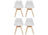 Stuhl-Set Scandi 4Er-Set Weiß