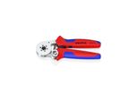 Knipex 97 55 14 Sb Selbsteinstellende Crimpzange FüR AderendhüLsen Mit SeiteneinfüHrung Mit Mehrkomponenten-HüLlen Verchromt 180 Mm)