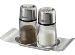 Salz- / Pfefferstreuer Gefu "Brunch Set", Transparent, B:5,3Cm H:6,9Cm, GewüRzstreuer, Stilvolles, Modernes Design Aus Hochwertigem Edelstahl Und Glas