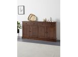 Sideboard Otto Home "Liotta", Braun, B:158Cm H:80Cm T:34Cm, Fsc-Zertifiziertes Massivholz, Sideboards, Sideboard