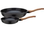 Pfannen-Set Gsw "Natural Fit", Schwarz, Ø:28Cm, Pfannen, Mit Neuartiger Pfas-Freien Antihaft-Versiegelung, Induktion