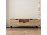 Tv-Board Otto Home "Jorinde", Natur, B:150Cm H:50Cm T:40Cm, Sideboards, Tv-Board, MelaminoberfläChe, Flexibler Stauraum Und Robustes Metallgestell