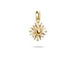 Charm Sonne Thomas Sabo "Charm Sonnenzauber Mit Zirkonia - Connect", Gold (Gelbgoldfarben, Kristallweiß, Kristallweiß), Charms, Damen, Silber 925 (Recycelt), Mit Zirkonia (Synth.)