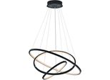 Trio Leuchten Led Pendelleuchte "Aaron", Grau (Nickelfarben), 1, Ø 80Cm H: 150Cm, 1 Stk., Leuchten, Wiz Smarthome Rgb HäNgeleuchte HöHenverstellbar Fernbedienung + App, Led Pendelleuchte