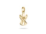 Charm-EinhäNger Thomas Sabo "Charm BeschüTzer Der Liebe - Connect", Gold (Gelbgoldfarben, Kristallweiß, Kristallweiß), Charms, Damen, Silber 925 (Recycelt), Mit Zirkonia (Synth.)