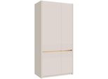 Garderobenschrank Forte "Oak Squere, Schrank, Stauraum, Kleiderstange Inklusive", Beige (Mauvella Eiche, Sand), B:95,3Cm H:197,9Cm T:52Cm, Holzwerkstoff, SchräNke, Garderobenschrank, B/H/T 95,3/197,9/52Cm 2TüRig