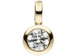 Runder AnhäNger Jobo, Gold (Gelbgold 333), SchmuckanhäNger, Damen, Gelbgold 333, Rund 333 Gold Mit Zirkonia