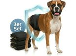HUND IST KÖNIG Hundewindeln für Rüden [3 STK] Saugstarke Hundewindeln Rüde | Bequeme Hunde Windeln bei Inkontinenz L