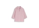 Tom Tailor Damen Plus Size - Bluse Aus Baumwolle, Rosa, Uni, Gr. 46