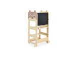 Moni Kinder Holz-Lernturm 3 In 1 24446 Schreibtisch Bank Zeichentafel Stehhilfe Braun
