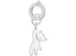 Charm-EinhäNger Amor "TeddybäR", Silber (Silberfarben), Charms, Damen, Silber 925 (Sterlingsilber)