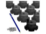 25 Stück Stelzlager Eco S 2,5-4 cm mit Zubehör