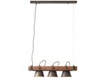 Brilliant Pendelleuchte "Decca", Schwarz (Schwarz Stahl), 3, H: 115Cm, 1 Stk., Leuchten, HäNgelampe 3Flg Schwarz Stahl, Pendelleuchte