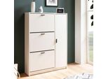 Schuhschrank Finebuy Schuhkipper Garderobe Weiß Schuhkommode Flurschrank Modern