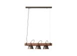 Brilliant Lampe, Decca Pendelleuchte 3Flg Schwarz Stahl, 3X A60, E27, 10W, Holz Aus Nachhaltiger Waldwirtschaft (Fsc)
