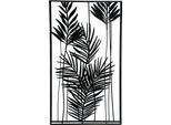 Wanddekoobjekt Gilde "Wandrelief Rankenwoge", Schwarz, B:48,5Cm H:87,5Cm T:5Cm Ø:0Cm, Metall, Wanddekoobjekte